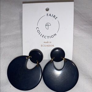 Faire Collection Made in Ecuador Black Earrings